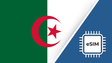 Algeria eSIM – Travel connectivity for Algeria. Image featuring the Algerian flag and an eSIM icon.