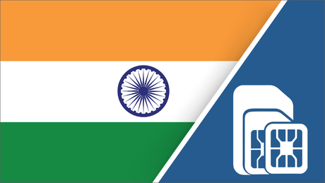 USA SIM Card – Travel connectivity for India. Image featuring the Indian flag and a SIM card.