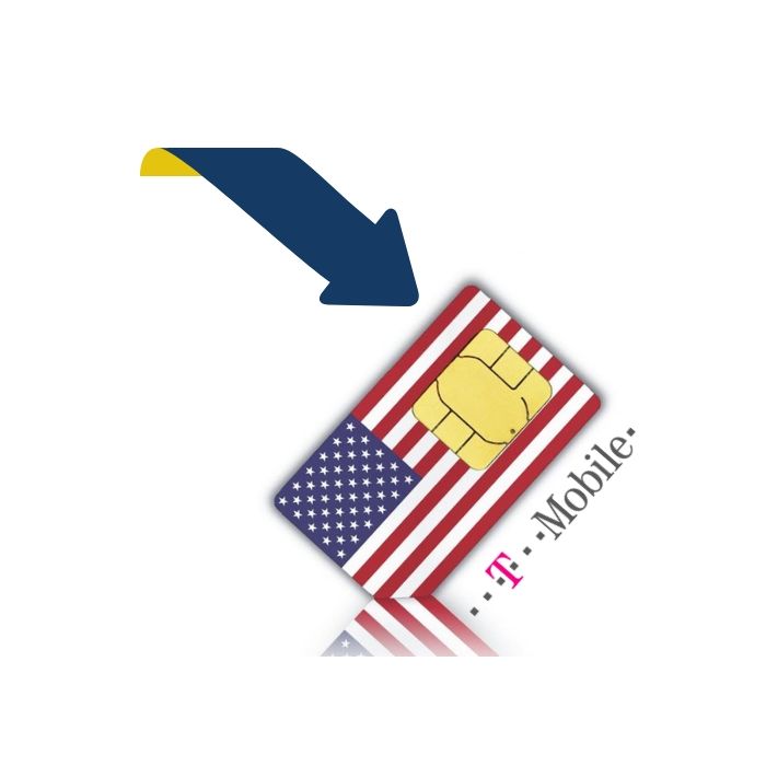 Sim card icon. Illustration of flag of United States of America