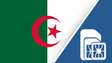 Algeria SIM Card – Travel connectivity for Algeria. Image featuring the Algeria flag and a SIM card icon