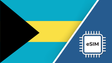 Bahamas eSIM – Travel connectivity for the Bahamas. Image featuring the Bahamas flag and an eSIM icon.
 