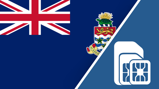 Cayman Islands SIM Card – Travel connectivity for Cayman Islands. Image featuring the Cayman Islands flag and a SIM card icon.