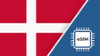 Denmark eSIM – Travel connectivity for Denmark. Image featuring the Denmark flag and an eSIM icon.