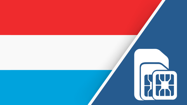 Luxembourg SIM Card – Travel connectivity for Luxembourg. Image featuring the Luxembourg flag and a SIM card icon.